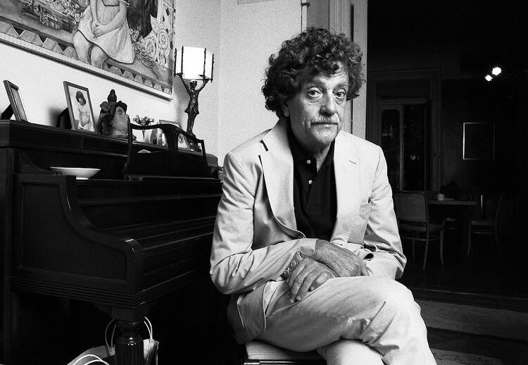 NEW YORK, N.Y. - MID 1980s: Kurt Vonnegut (November 11, 1922 - April, 2007), American author - thought to be one of the most influential American writers of the 20th century - who wrote Slaughterhouse-Five, Cat's Cradle and Breakfast of Champions, at his home in the mid 1980s, New York, N.Y. (Photo by Oliver Morris/Getty Images) TABLOIDS OUT