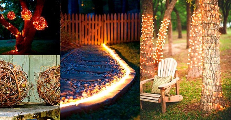 18 потрясающих примеров садового освещения - Лист Клевера