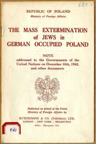 Доклад «Массовое уничтожение евреев в оккупированной Польше», подготовленный на основе донесений Пилецкого
