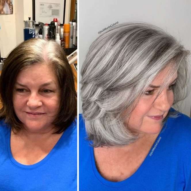 26 Mature Women Who Don’t Mind Having Grey Hair. Unbelievable Metamorphosis!