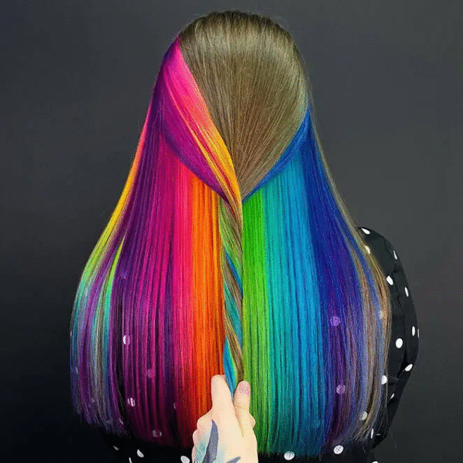 15 Chic Hairstyles and Impressively Daring at The Same Time, With a Pinch of Rainbow Colors