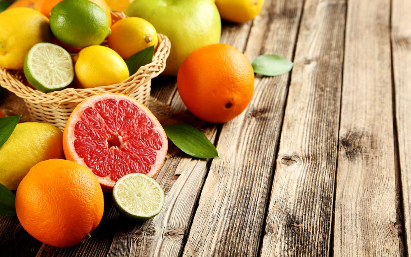 lemons, limes, grapefruits, and oranges