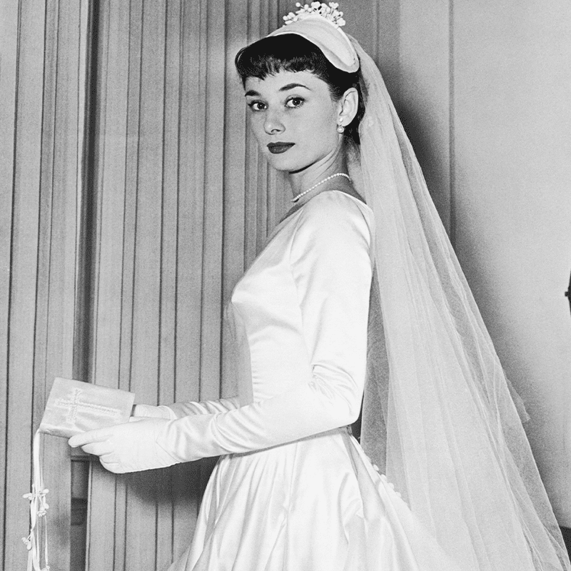 Audrey Hepburn first wedding dress