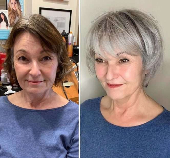 26 Mature Women Who Don’t Mind Having Grey Hair. Unbelievable Metamorphosis!