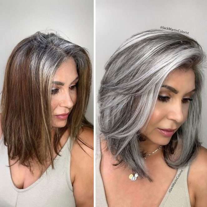 26 Mature Women Who Don’t Mind Having Grey Hair. Unbelievable Metamorphosis!