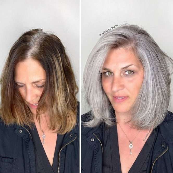 26 Mature Women Who Don’t Mind Having Grey Hair. Unbelievable Metamorphosis!