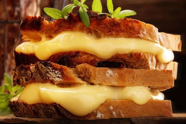 photo of grilled cheese sandwich