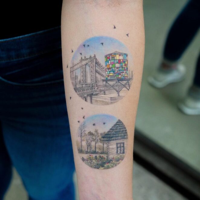 19 Round Tattoos That Look Like Windows to Another World