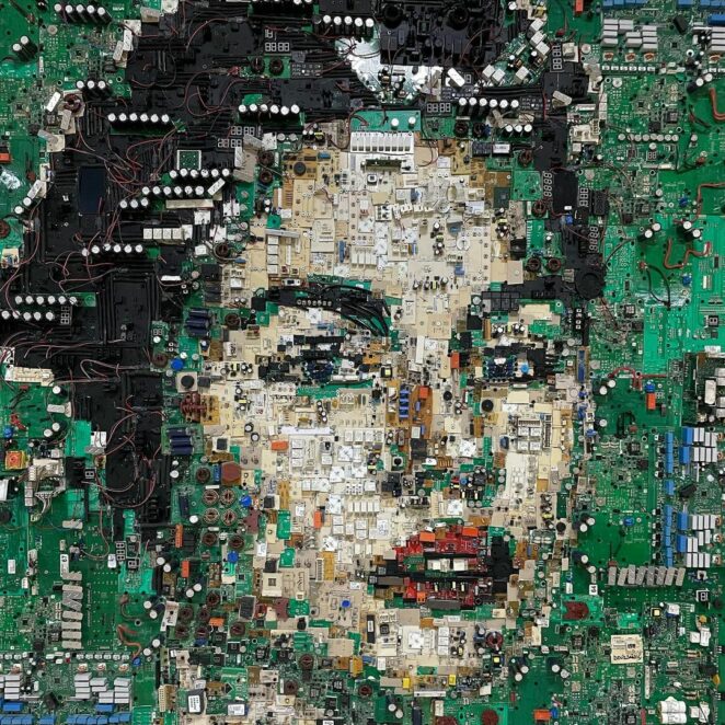 15 Unique Portraits Made of Cables, Buttons, Plastic Bags and Cable Ties