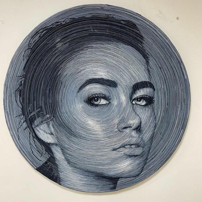 15 Unique Portraits Made of Cables, Buttons, Plastic Bags and Cable Ties