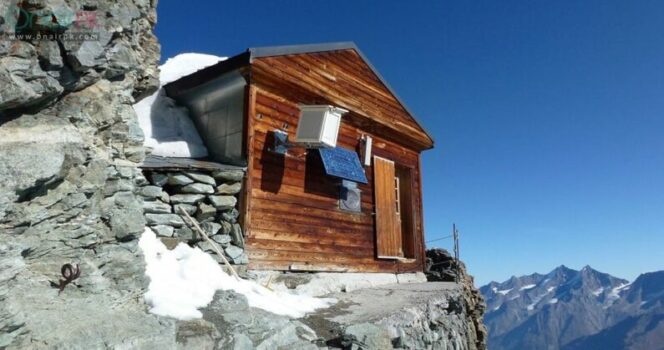 This Hut, Built on a Very Steep Slope in the Alps, Can Accommodate up to 10 People