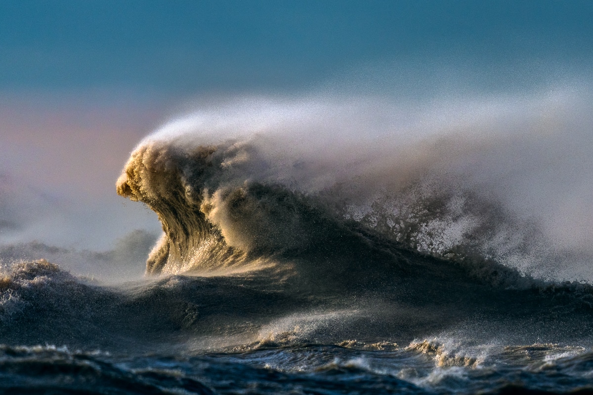 Waves Crashing on Lake Erie