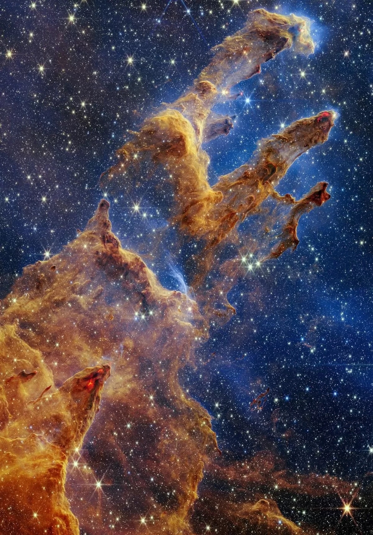 Pillars of Creation by the James Webb Space Telescope